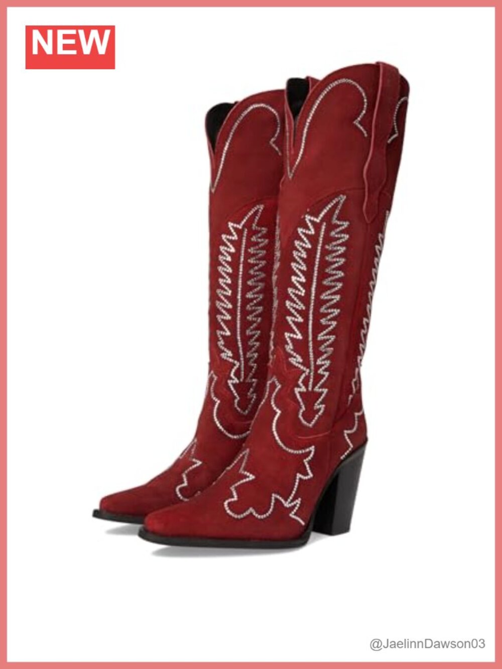Dingo Double Take Suede Knee High Boots Snip Toe Block Heel Casual
